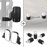 Espejos laterales separables ajustables y anclajes de amarre de 2" compatibles con Polaris Ranger