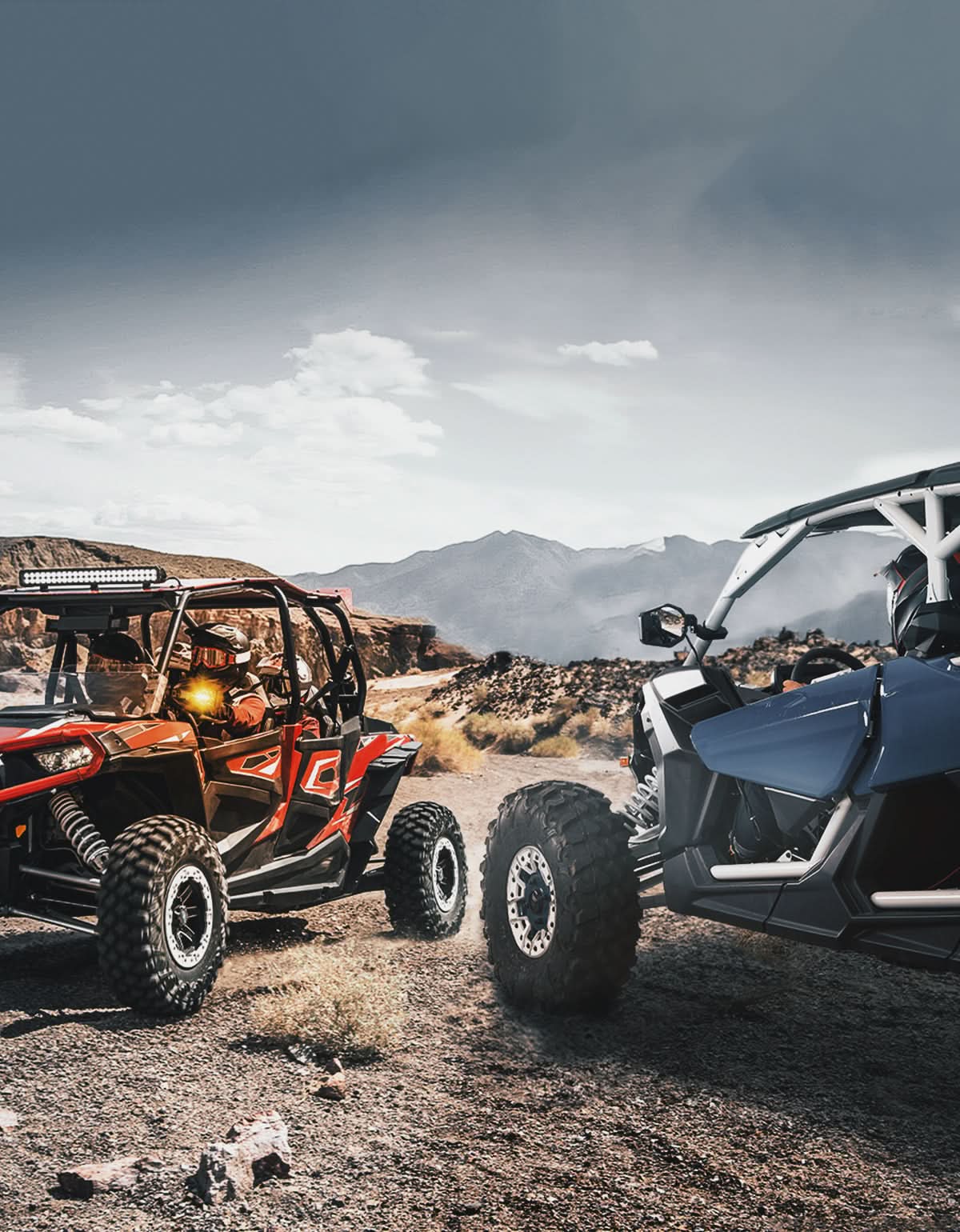 UTV LED Lighted Side Mirrors with Flowing Turn Signal for Polaris RZR/ 1.6