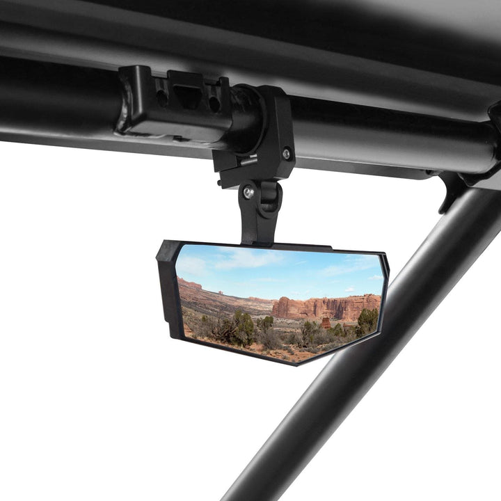 Universal High-Definition Race Convex Mirror with 1.65"-2" Adjustable Low Profile Clamp - KEMIMOTO