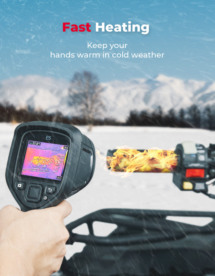 Heated Motorcycle Grip Pads, IP67 Waterproof - Kemimoto