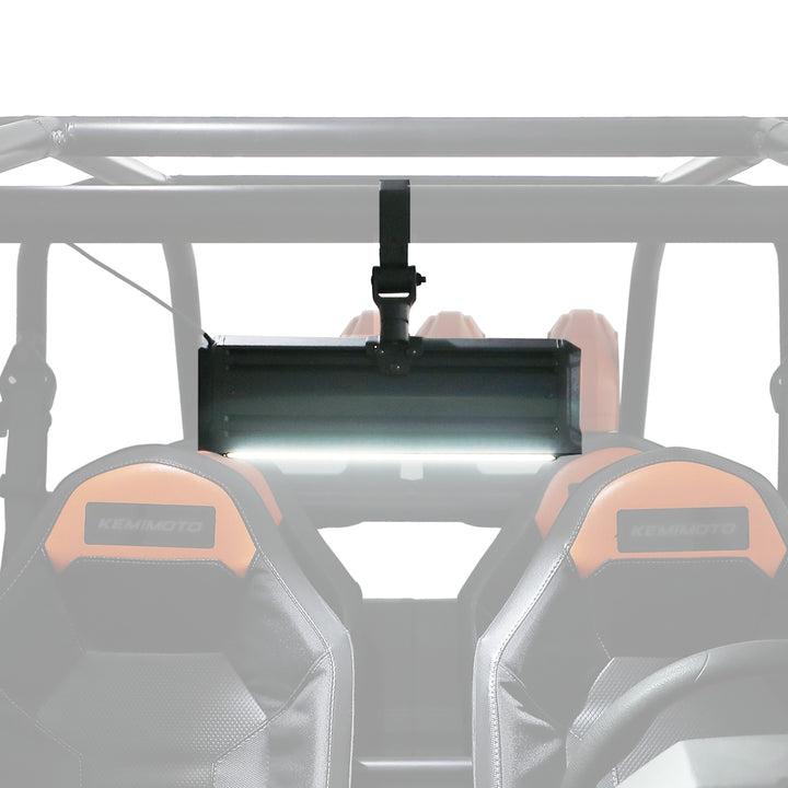 UTV Rear View Center Mirror Interior Light Fit 1.6"-2" Mount - Kemimoto