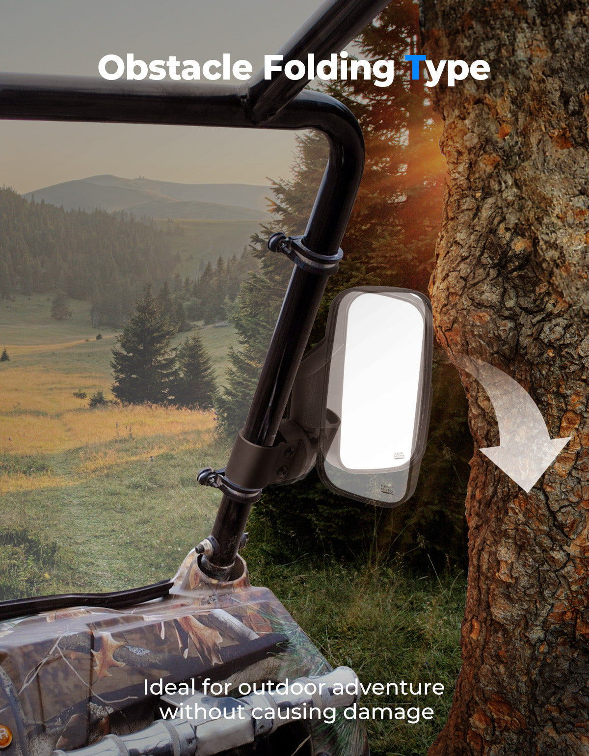 Mini Youth UTV Side Mirrors for Polaris RZR 170 - Kemimoto