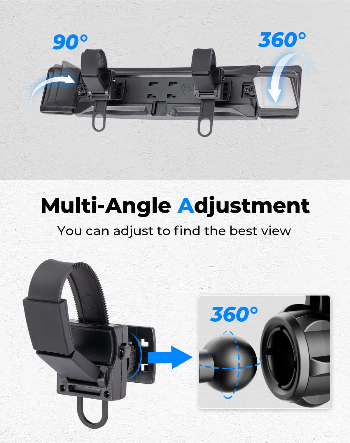 UTV Rear View Mirror 2 Convex Mirror with 1.5