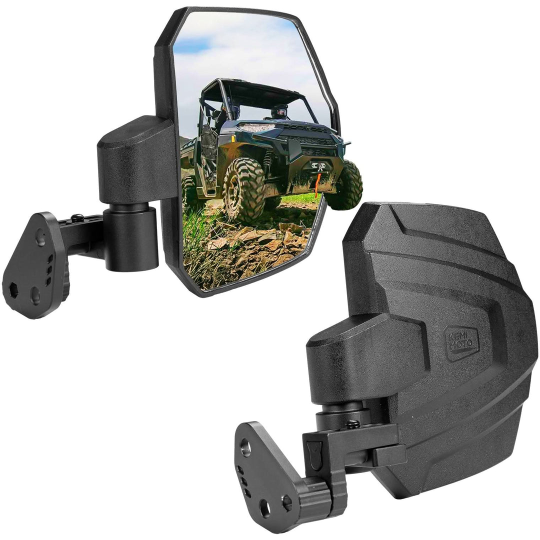UTV Large Side Mirrors For Polaris Ranger|Crew XP 1000 2018-2025 - Kemimoto