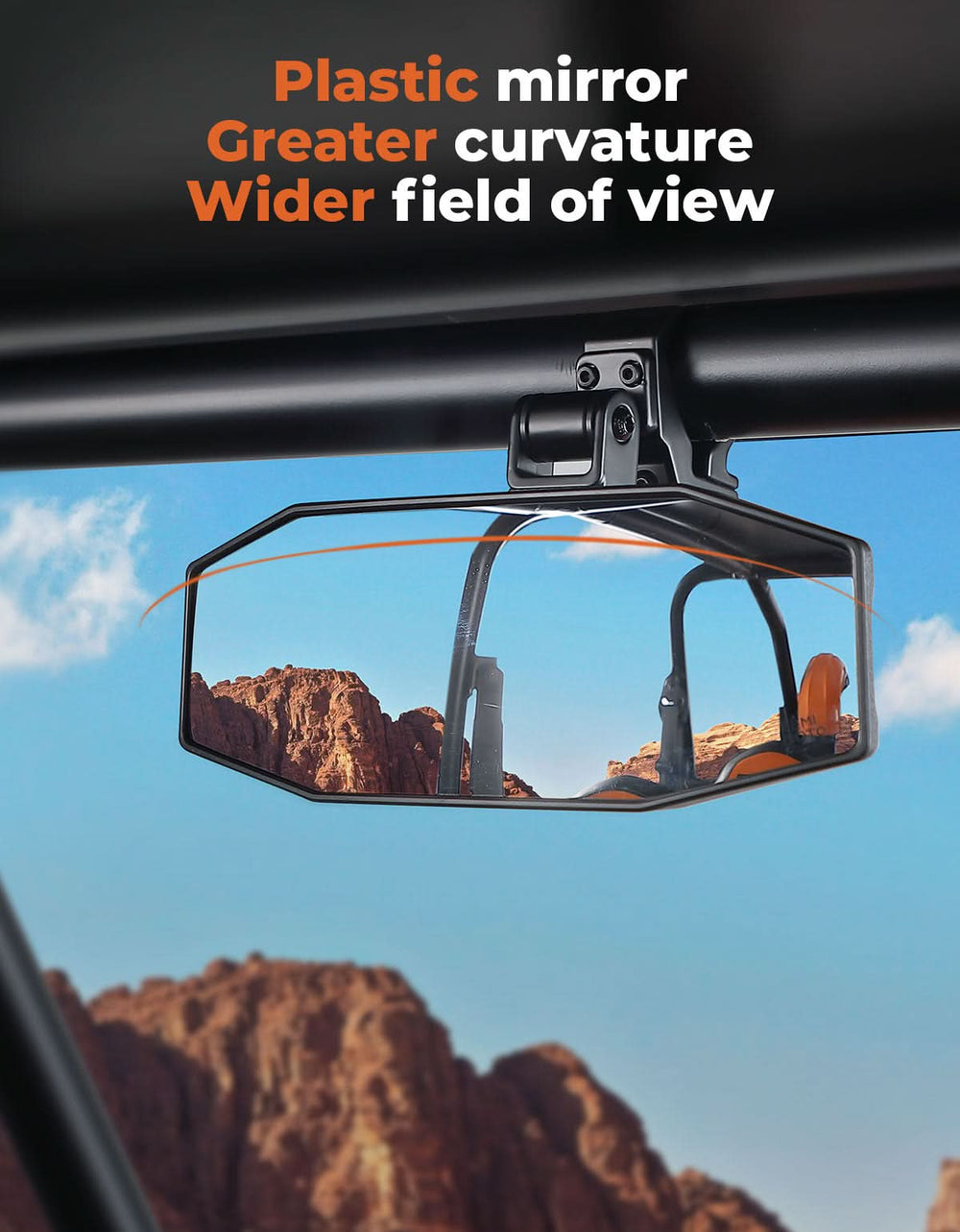 UTV Rear View Mirror for Polaris RZR, Pioneer, Can AM, CFMOTO - Kemimoto