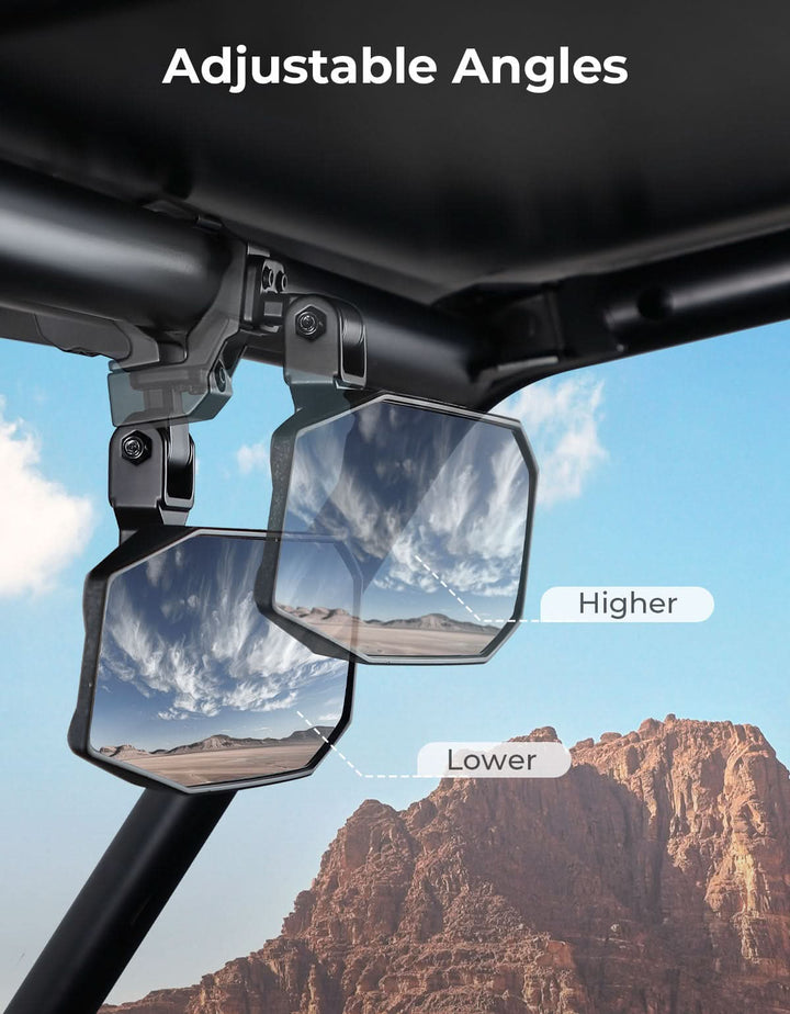 UTV Rear View Mirror for Polaris RZR, Pioneer, Can AM, CFMOTO - Kemimoto