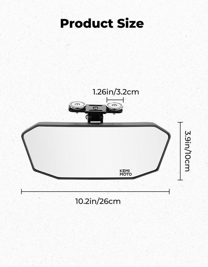UTV Universal Magnetic Rear View Mirror for Polaris Ranger, Can-Am Defender & Golf Carts