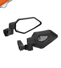 UTV Side Mirrors Automatic Folding and Resetting in The Event of Collision Compatible with Can Am Maverick R and R Max X/X RS/X RS with Smart-Shox 2024 2025, Shatterproof Glass - Kemimoto