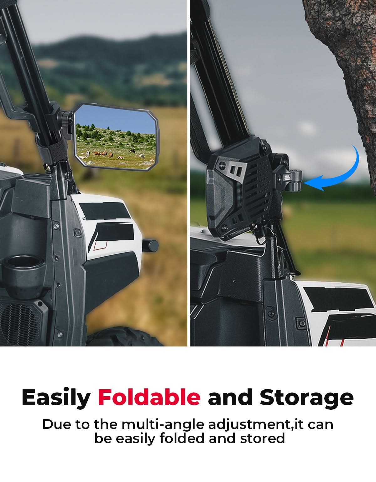 UTV Side Mirrors 2025 NEW Billet Aluminum 8.4