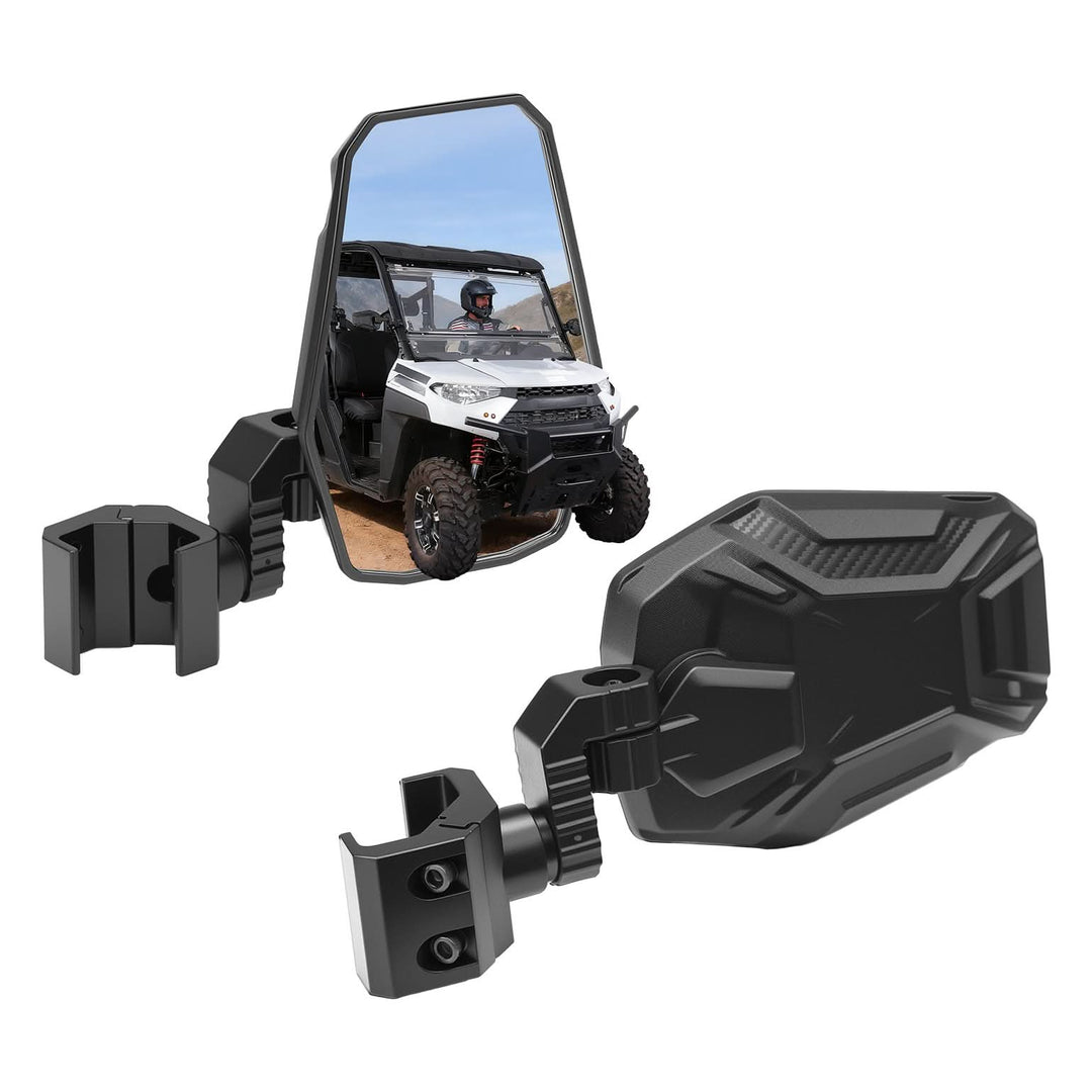 UTV Side Mirrors, UTV Rearview Mirrors Fit for Windshield for Polaris Ranger General/ Can-Am Defender/ Maverick Trail