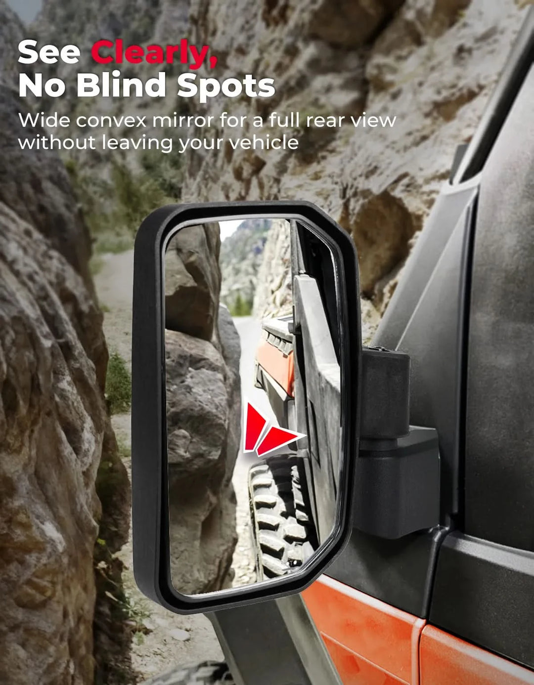 Side Mirrors for Polaris Ranger 1000 / 570 / NorthStar / XP / SP 2018-2026, Replaces #2889241