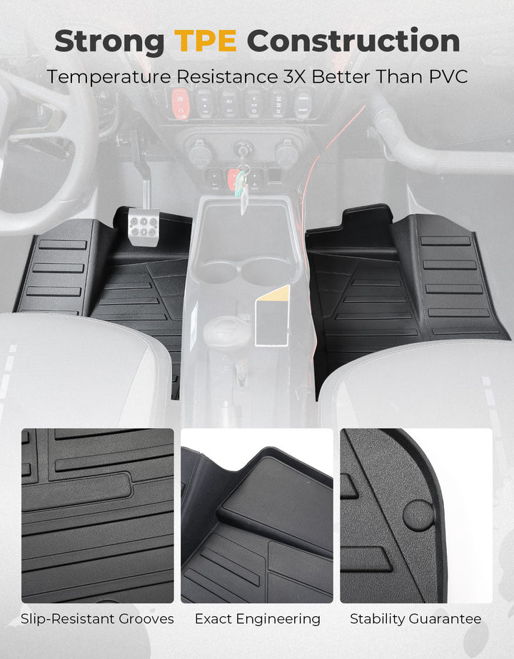 TPE Front Floor Mats for CFMOTO ZFORCE 950 HO EX | HO Sport - Kemimoto