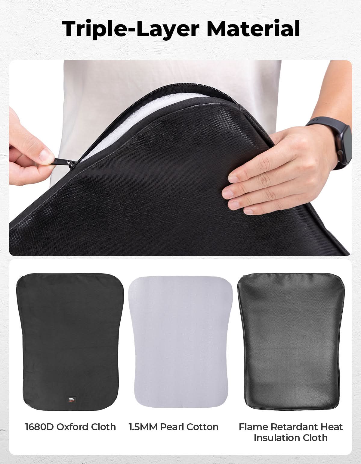 UTV Padded Heat Shield for Polaris RZR 2014-2025, Reduces Heat up to 30°C, Reduces Noise - Kemimoto