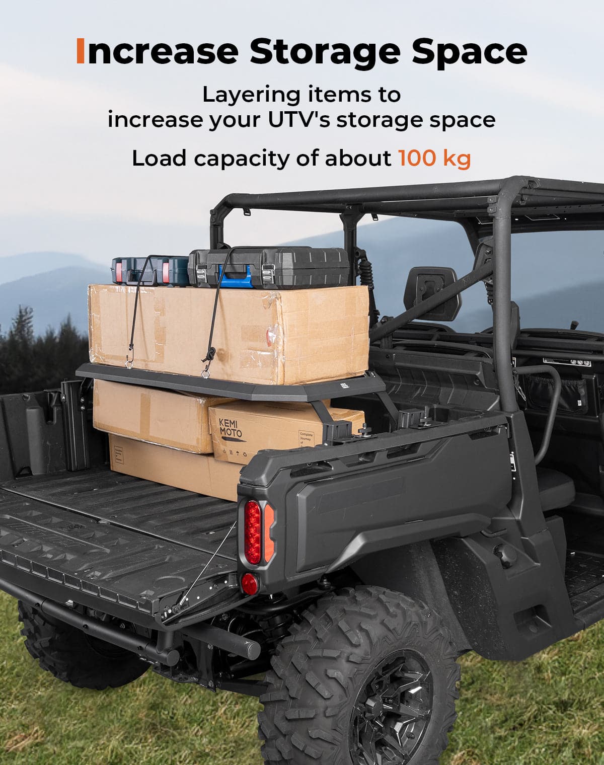 UTV Rear Rack for Can-Am Defender HD10|9|8|7|5 - Kemimoto