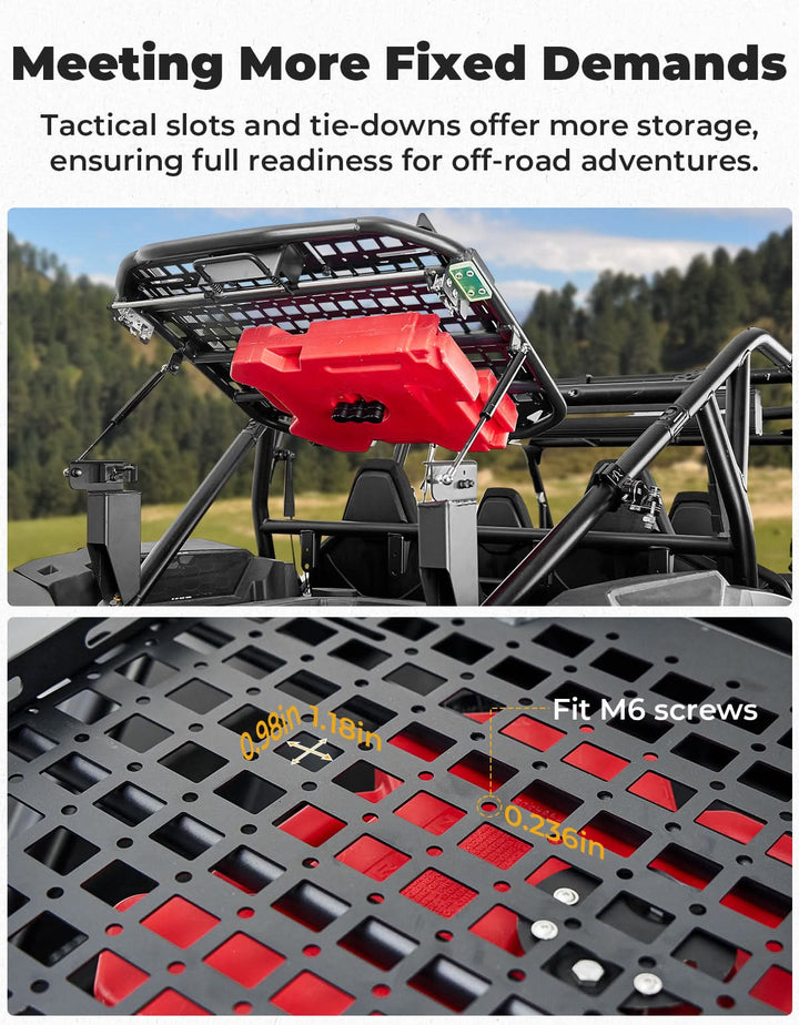 UTV Spare Tire Carrier for Polaris RZR XP 1000 / XP 4 1000 2024-2025 - Kemimoto