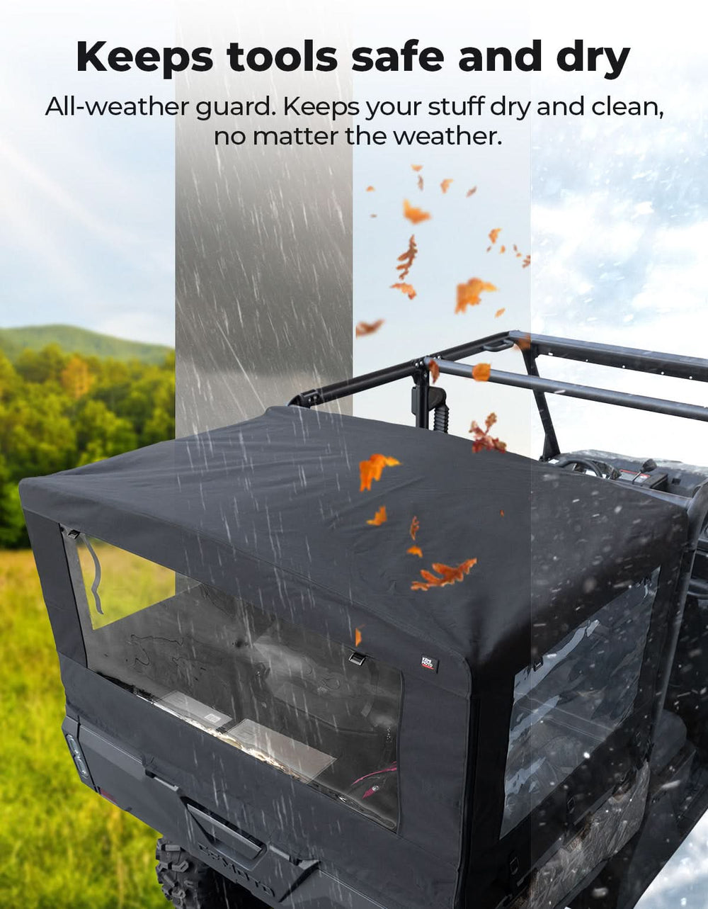 UTV Soft Cargo Camper Cover for CFMOTO UForce 1000 | 1000 XL - Kemimoto