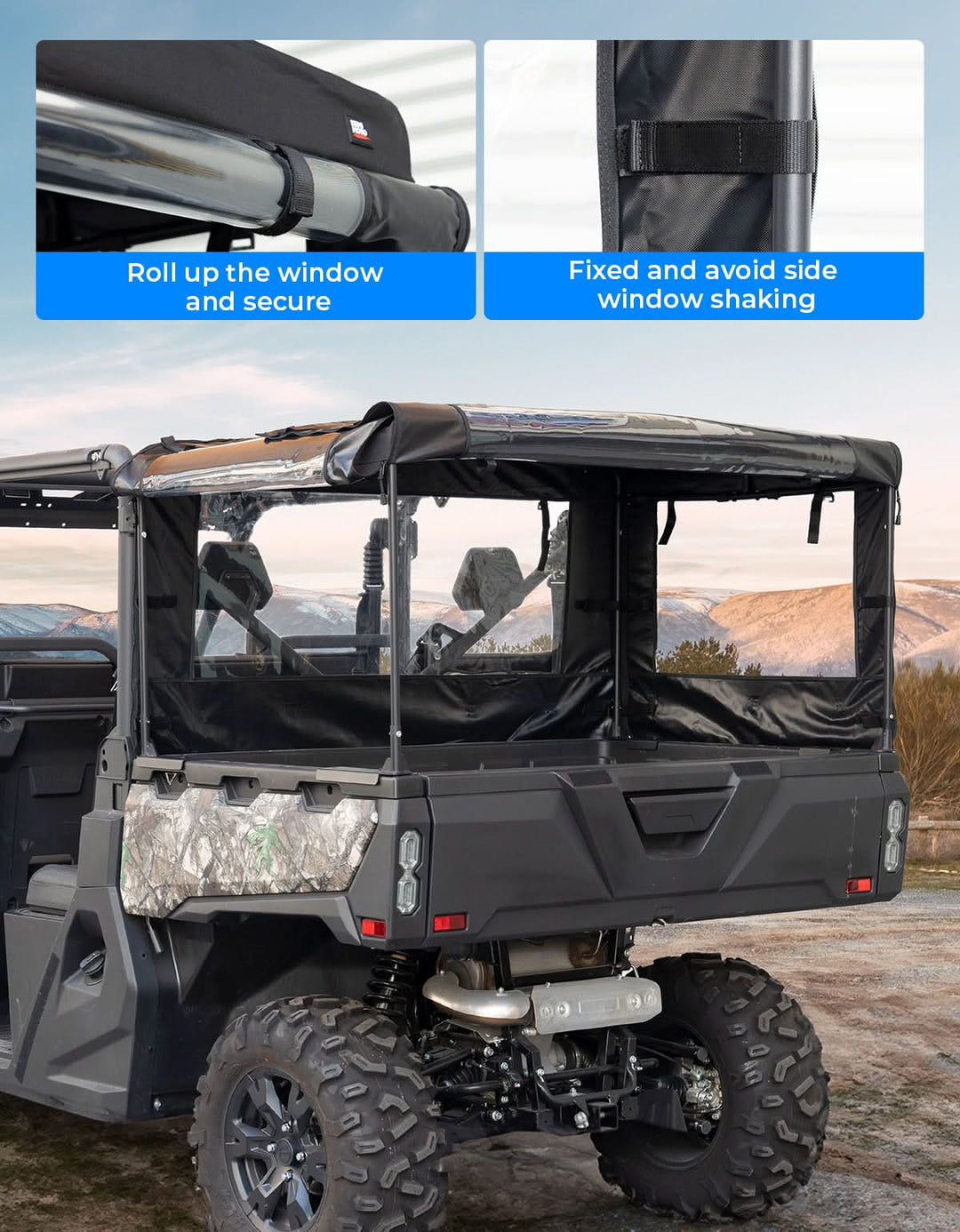 UTV Soft Cargo Camper Cover for CFMOTO UForce 1000 | 1000 XL - Kemimoto