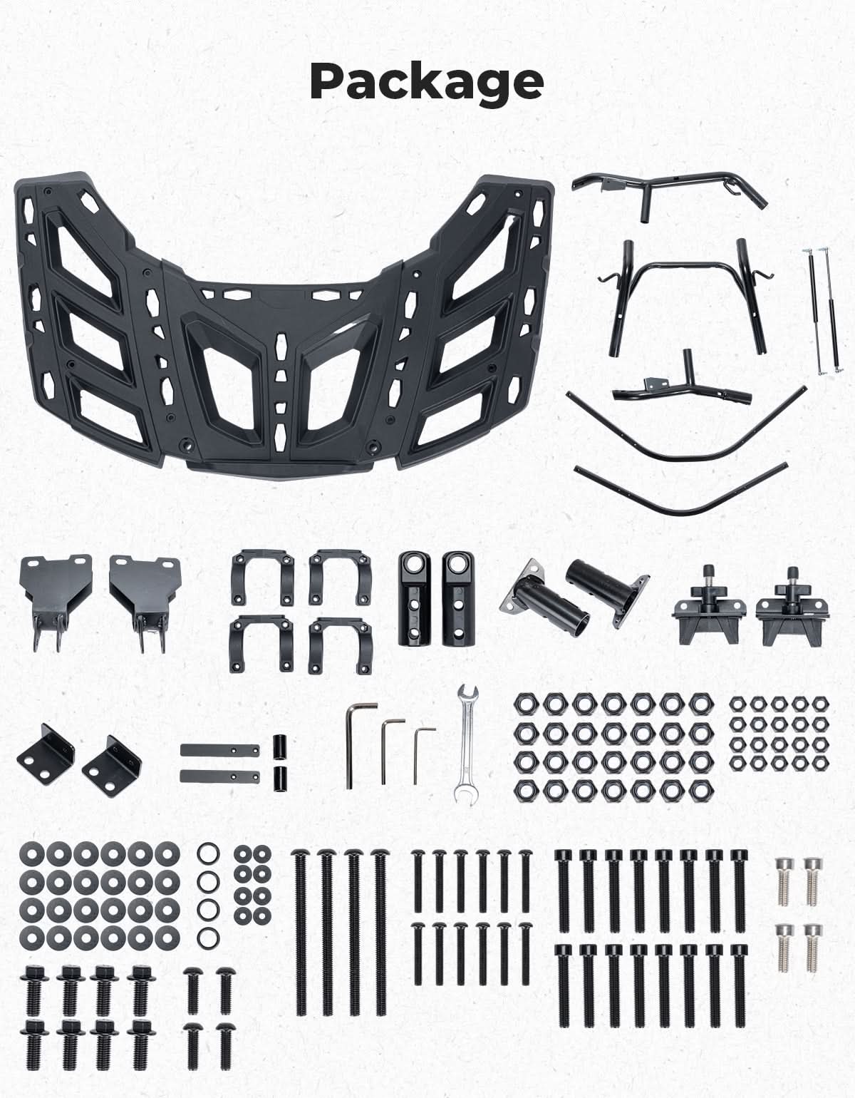 Pivoting Rear Cargo Rack for Can-Am Maverick X3/Max 2017-2025 - Kemimoto