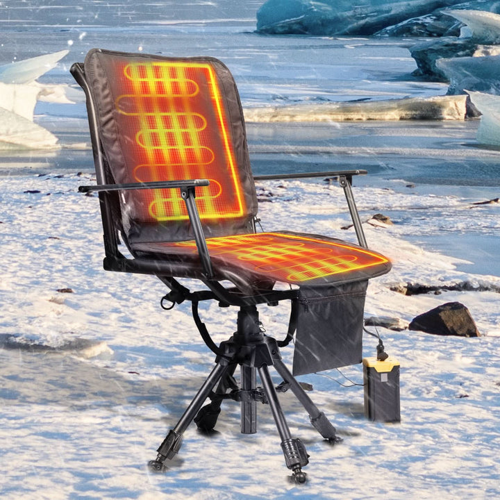 Heated Seat Cushion 3 Mode Adjustable Fast Heating Foldable Chair Pad for Indoor and Outdoor Use - Kemimoto