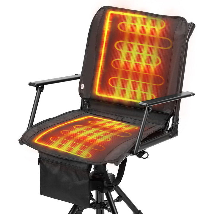 Heated Seat Cushion 3 Mode Adjustable Fast Heating Foldable Chair Pad for Indoor and Outdoor Use - Kemimoto