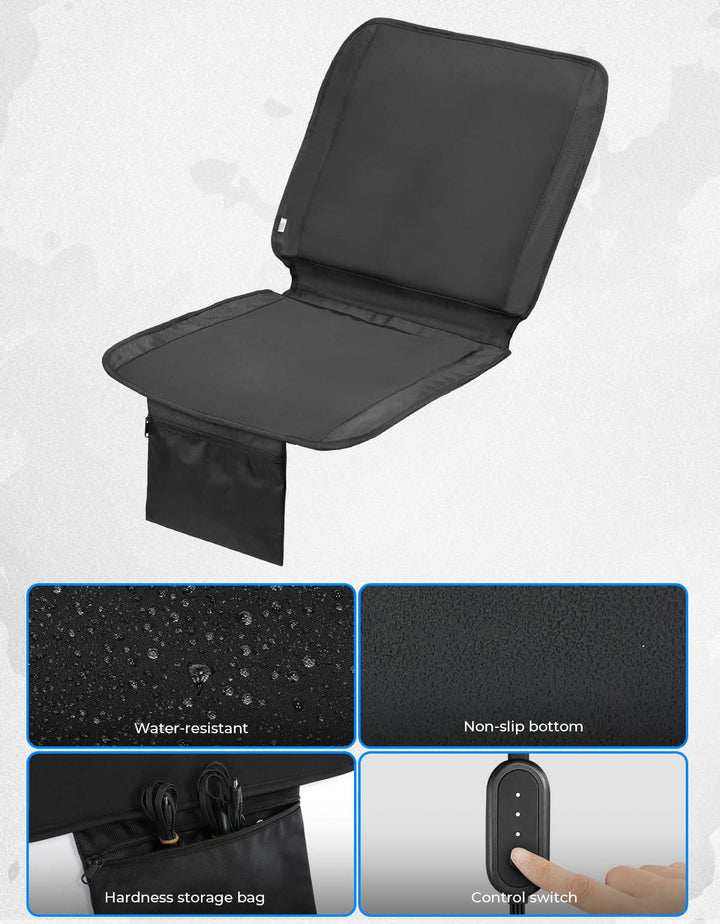 Heated Seat Cushion 3 Mode Adjustable Fast Heating Foldable Chair Pad for Indoor and Outdoor Use - Kemimoto