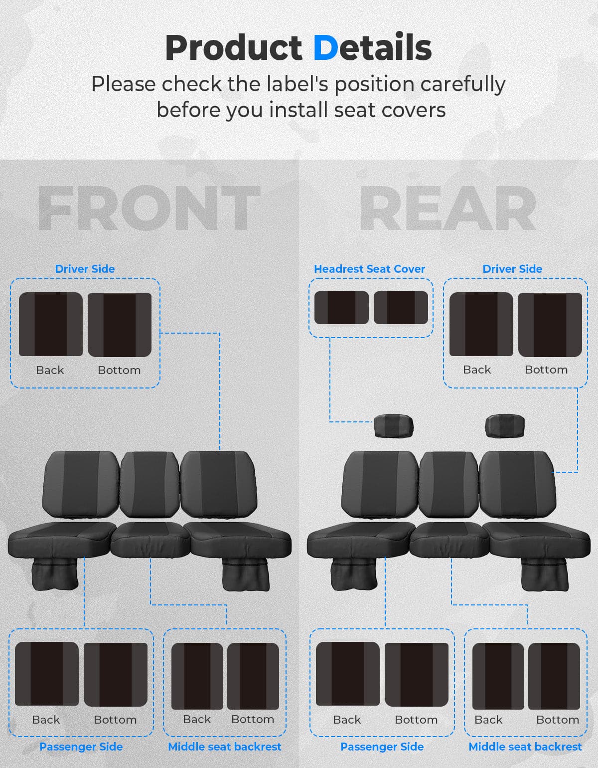 Water-resistant Seat Cover with Storage Pocket for Tracker 800SX - Kemimoto