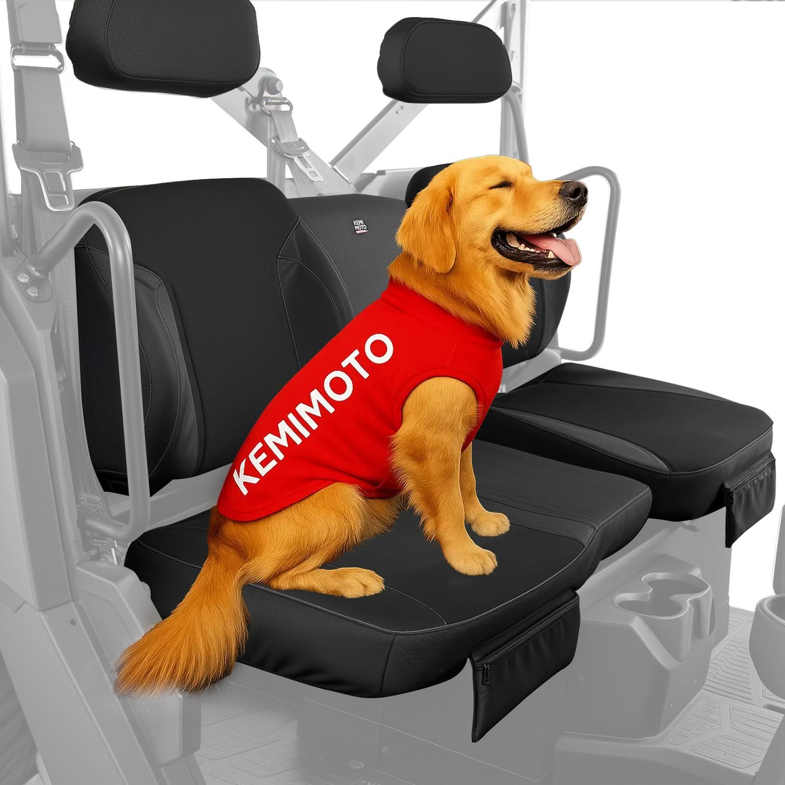 UTV Seat Cover Set with Wingback for Polaris Ranger XP 1000 2022-2025 - Kemimoto