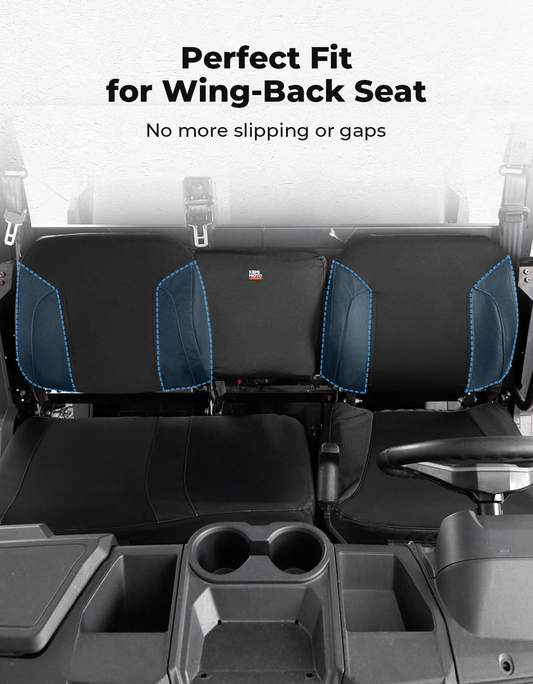 UTV Seat Cover Set with Wingback for Polaris Ranger XP 1000 2022-2025