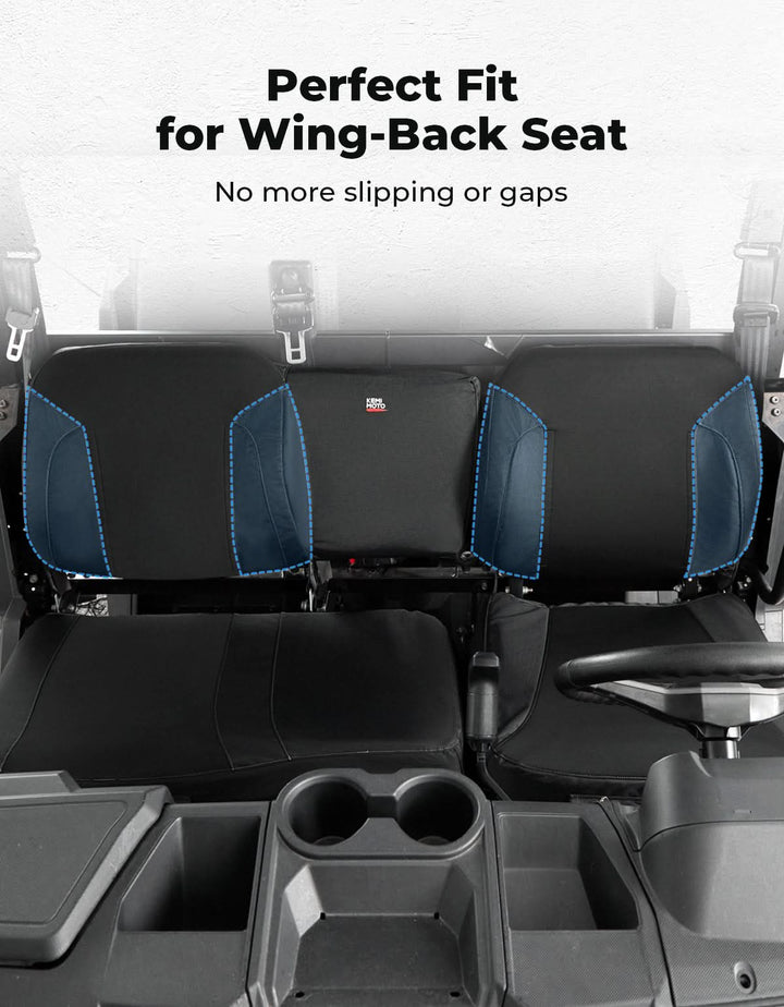 UTV Seat Cover Set with Wingback for Polaris Ranger XP 1000 2022-2025