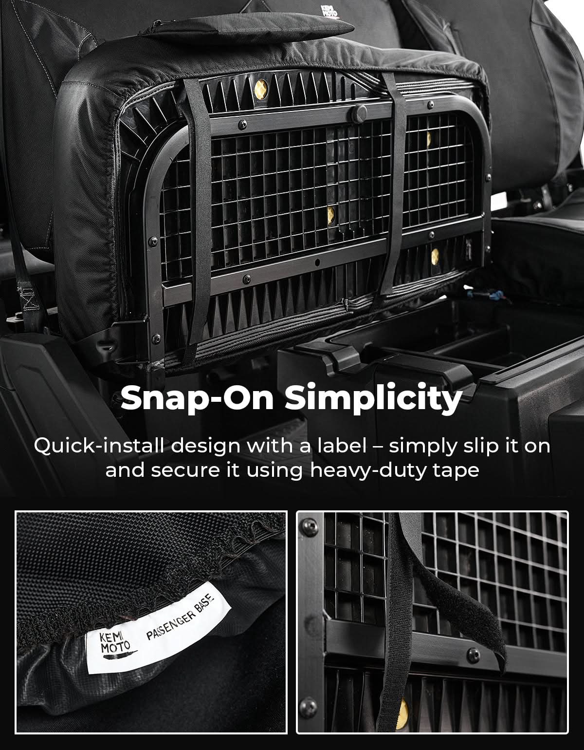 UTV Seat Cover Set with Wingback for Polaris Ranger XP 1000 2022-2025 - Kemimoto