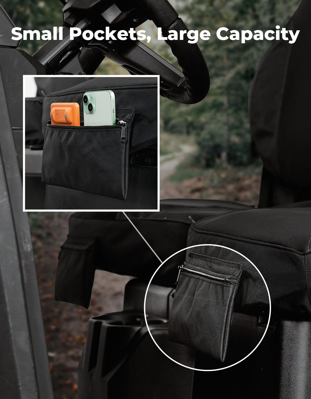 UTV Seat Cover Set with Wingback for Polaris Ranger XP 1000 2022-2025 - Kemimoto