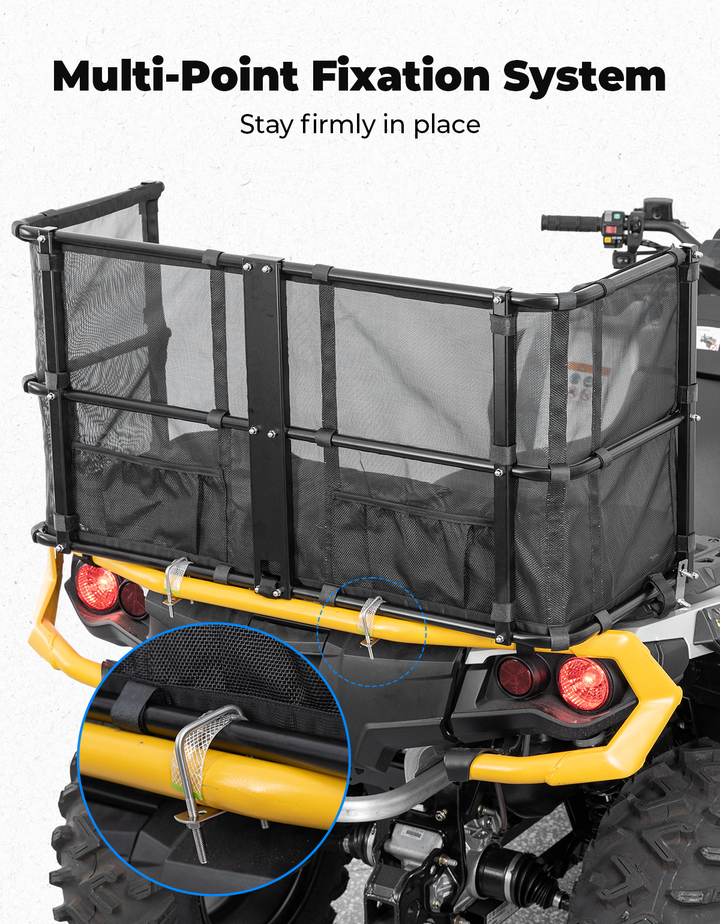 ATV Dog Carrier Seat with Safety Steel Frame for Can-Am Sportsman, Honda, Kawasaki