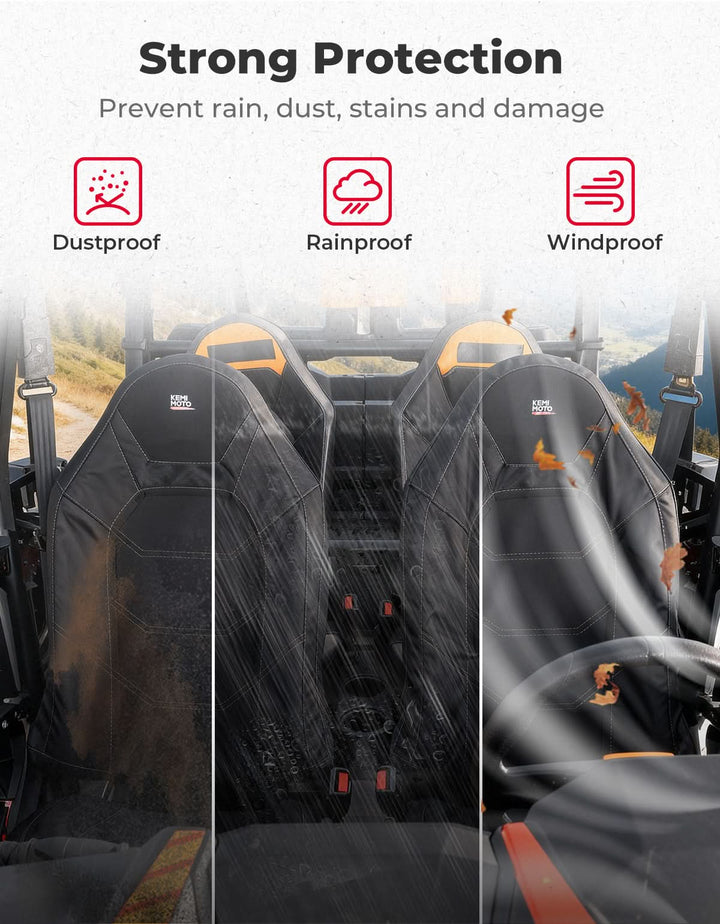 Seat Covers with Pocket for Polaris RZR XP 1000 / XP Turbo / RS1 (2014–2023)