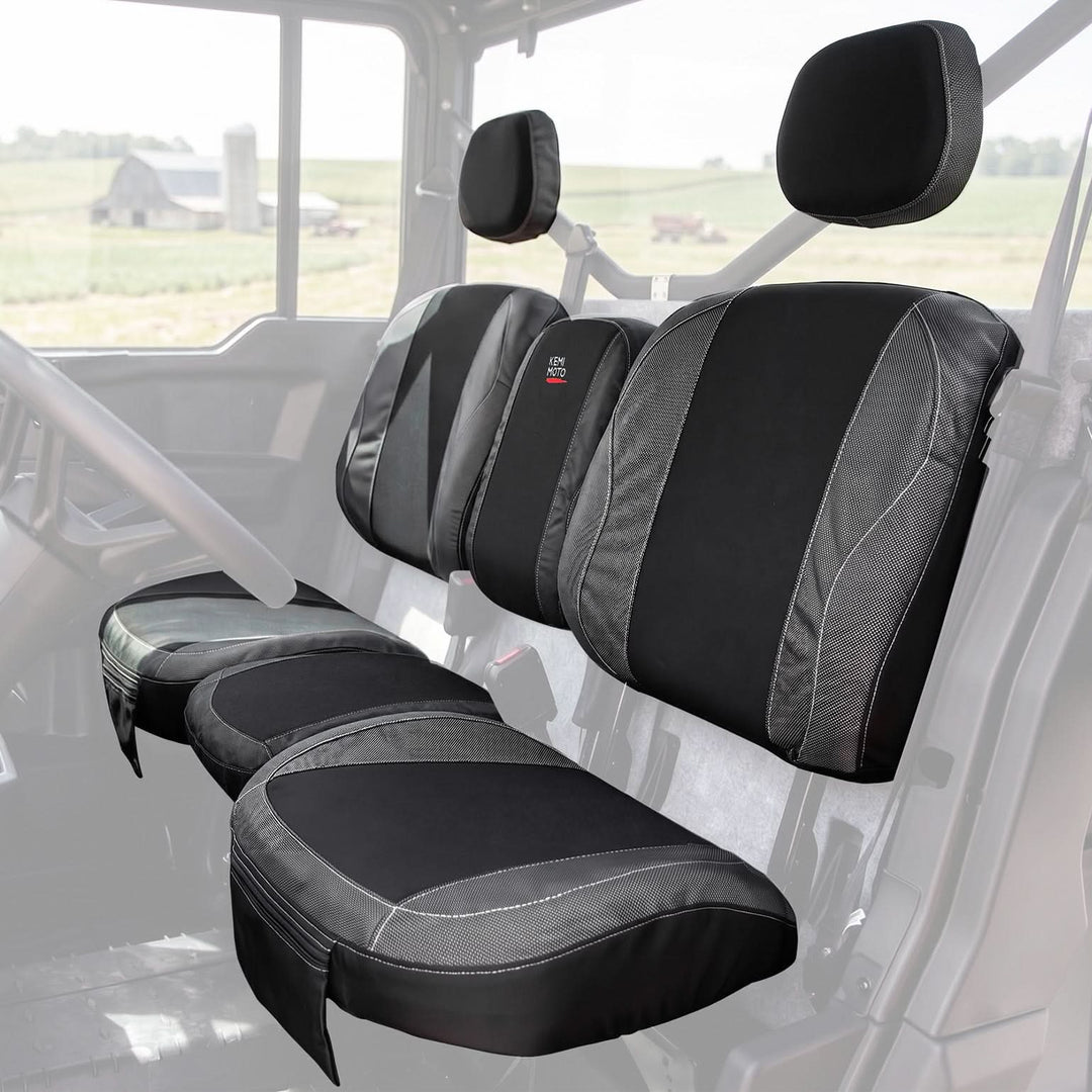 Water-Resistant  Bolstered Split Bench Seat Covers For Can-Am Defender X MR (2016+)