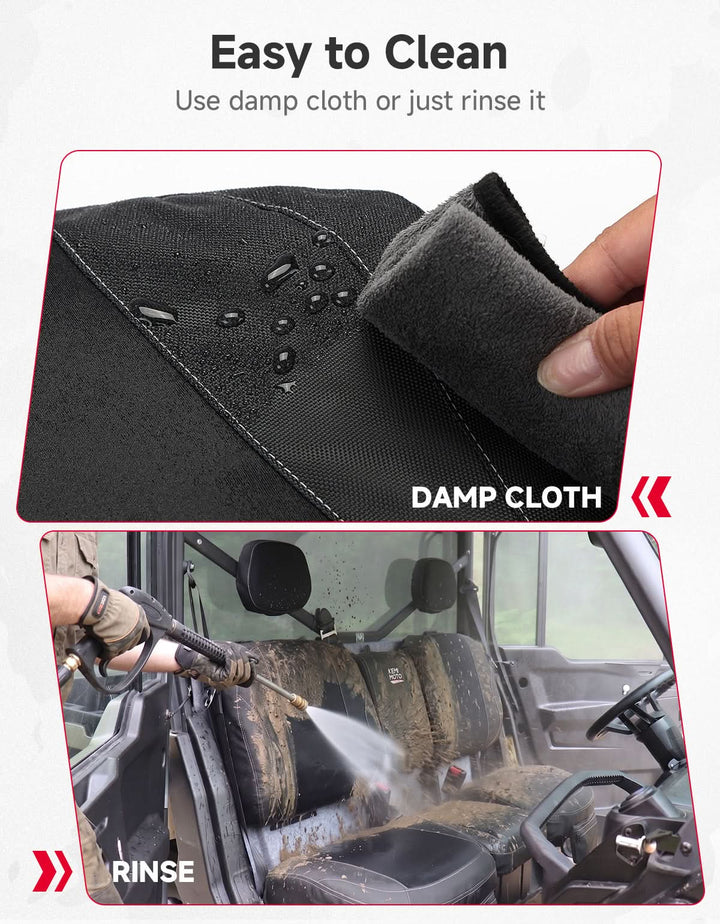Water-Resistant  Bolstered Split Bench Seat Covers For Can-Am Defender X MR (2016+)