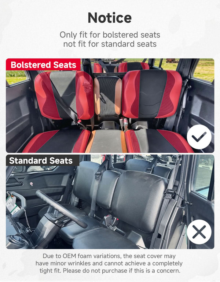 Bolstered Split Bench Seat Covers For Can-Am Defender (2016+)