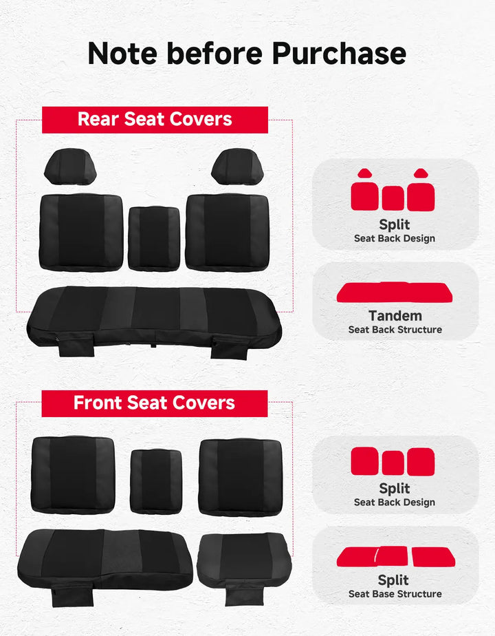 UTV 1680D Seat Covers Set For CFMOTO Uforce 1000XL