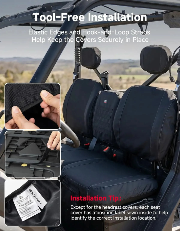 KEMIMOTO Seat Covers with Storage For CFMOTO UFORCE U10 Pro