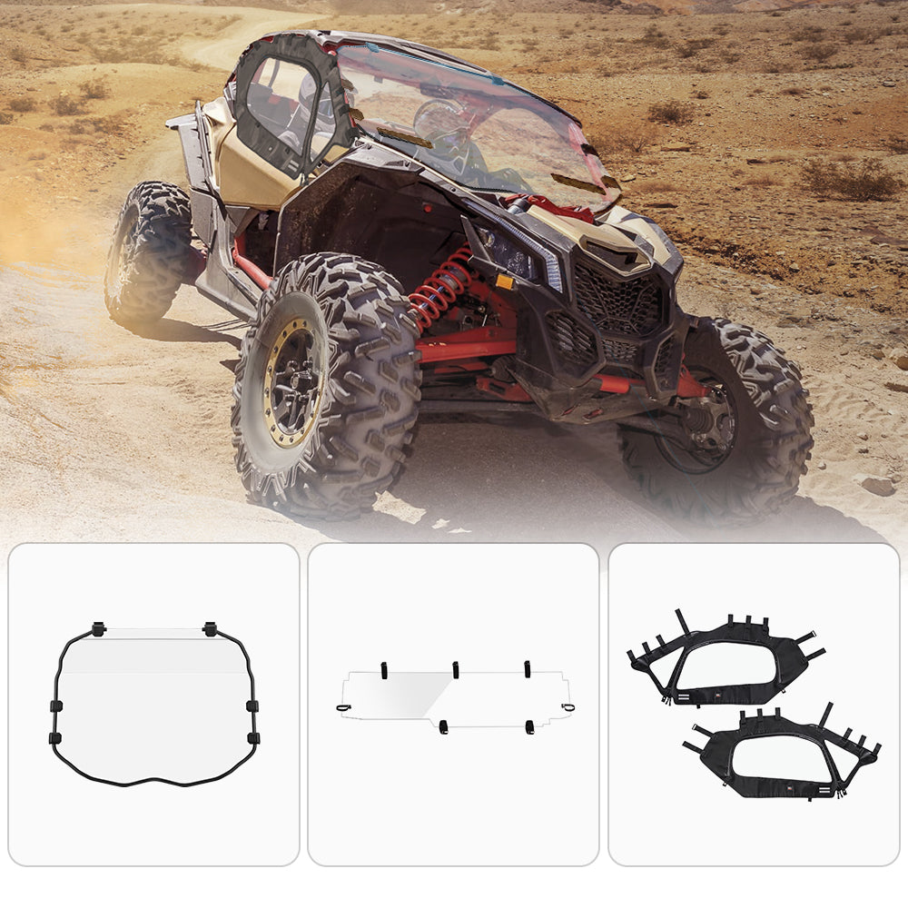 Windshield Set For Can-Am Maverick X3/MAX - Kemimoto