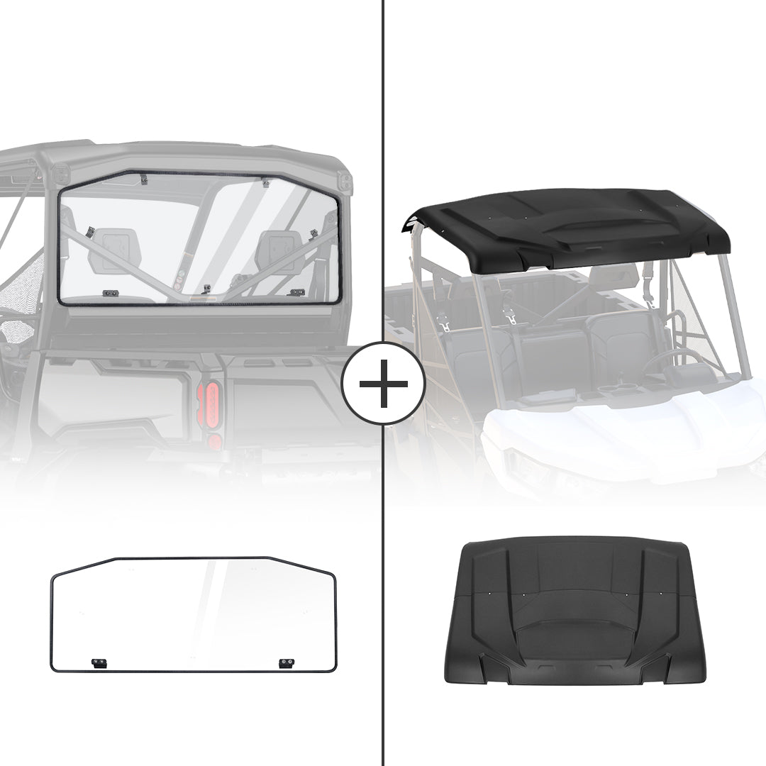 Rear Windshield & Hard Roof Top Plastic for Can Am Defender