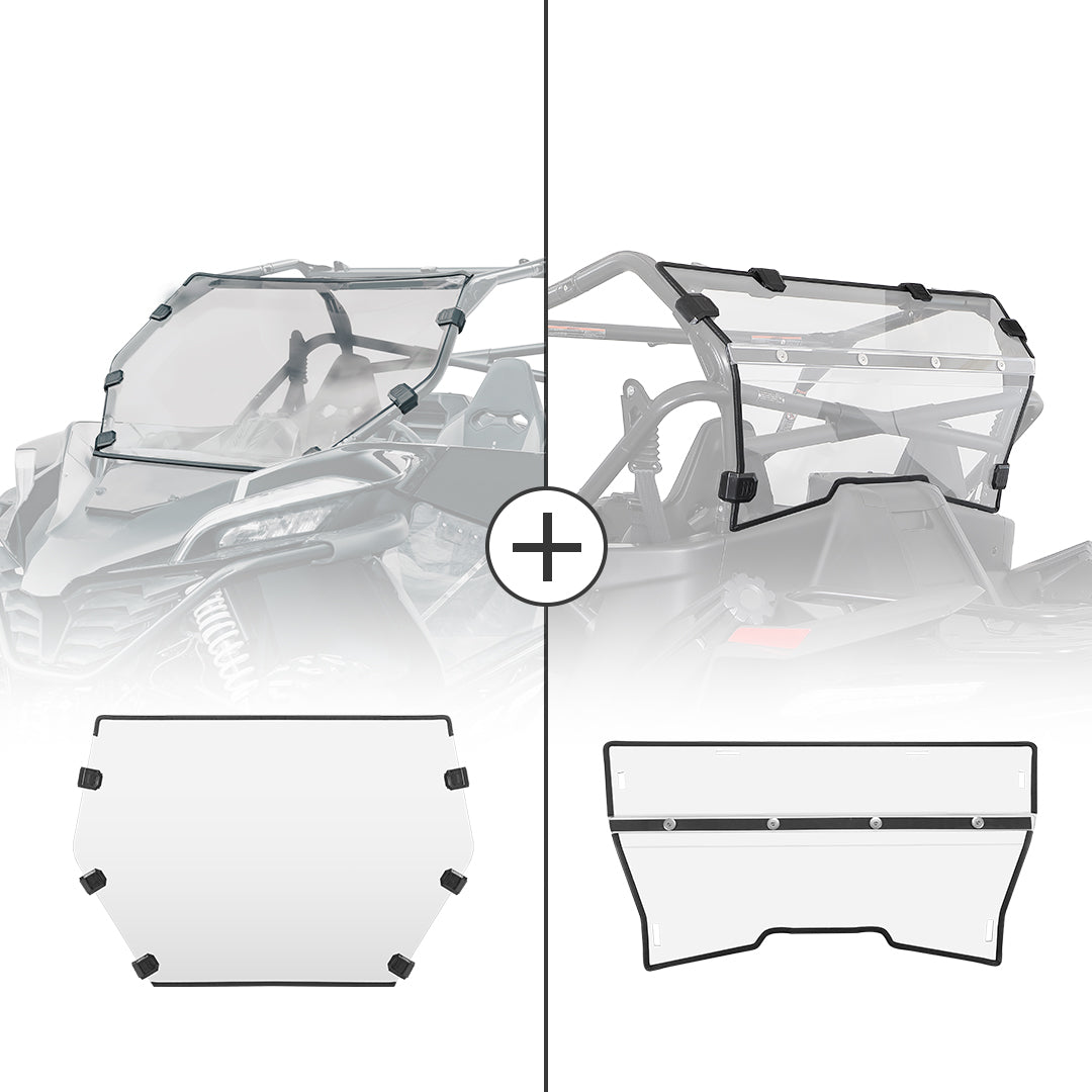Front Full & Rear Windshield Scratch Resistant for CFMOTO ZForce 950 - Kemimoto