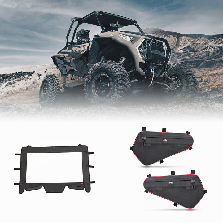 Front Soft Clear Windshield & Lower Door Storage Bag Fit RZR XP 1000 / XP 4 1000