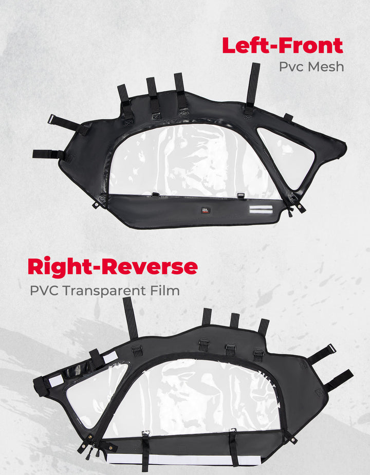 Flip Windshield and Soft Cab Enclosures for 2017+ Can Am Maverick X3 - Kemimoto