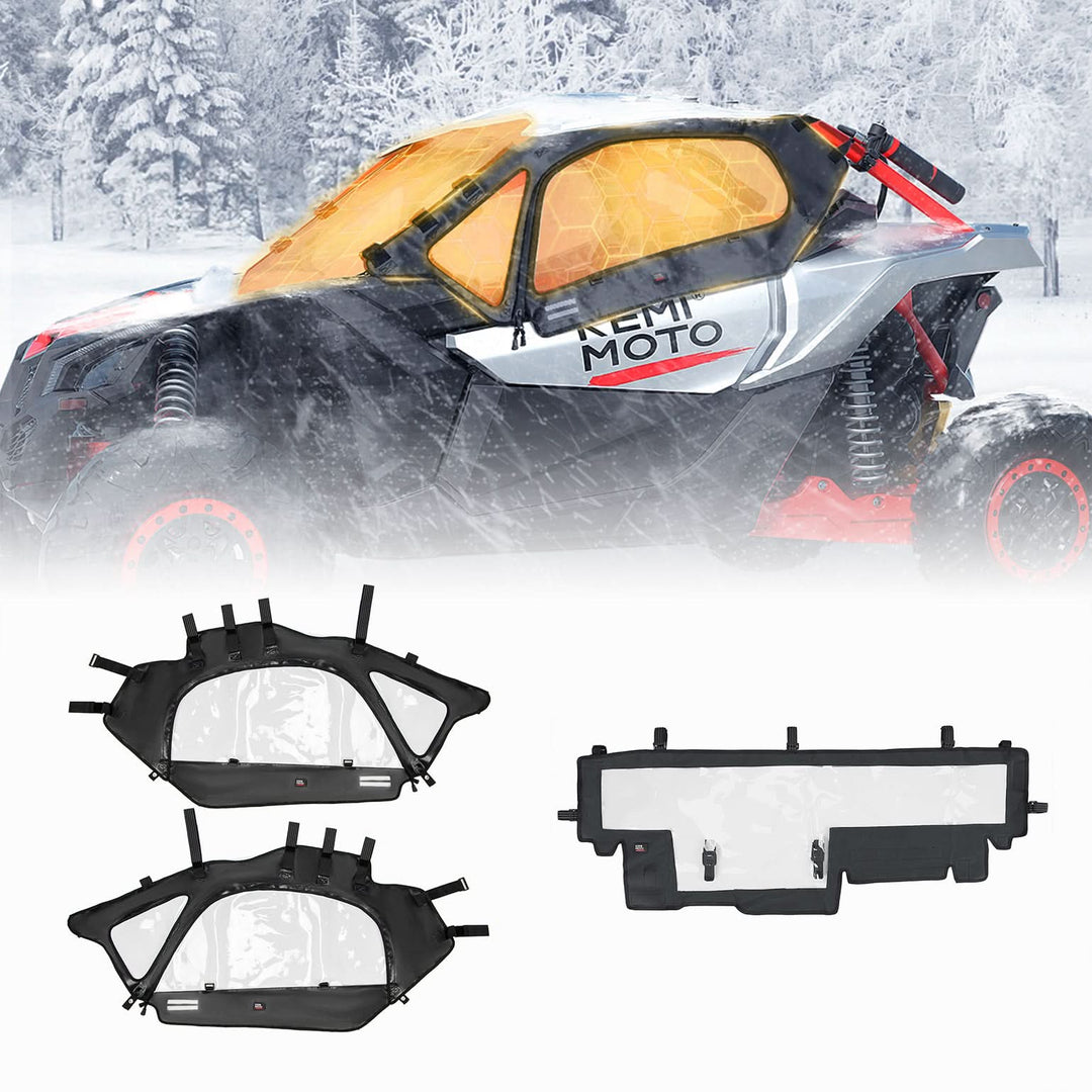 Soft Cab Enclosures & Soft  Rear Windshield for Can-Am Maverick X3 - Kemimoto