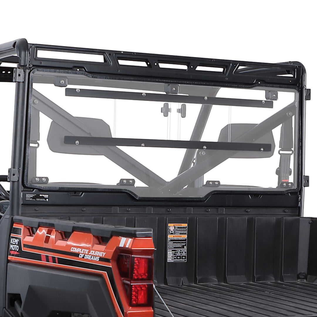 2-in-1 Sliding Rear Window for Polaris Ranger XP 1000/ Ranger 1000 2017-2025 - Kemimoto