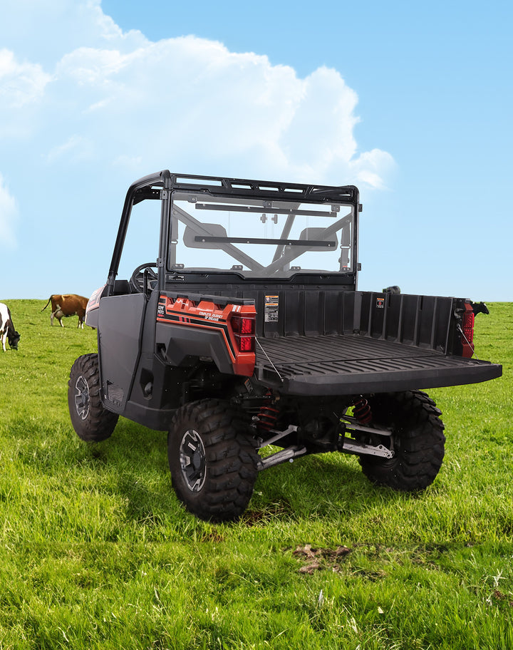 2-in-1 Sliding Rear Window for Polaris Ranger XP 1000/ Ranger 1000 2017-2025 - Kemimoto