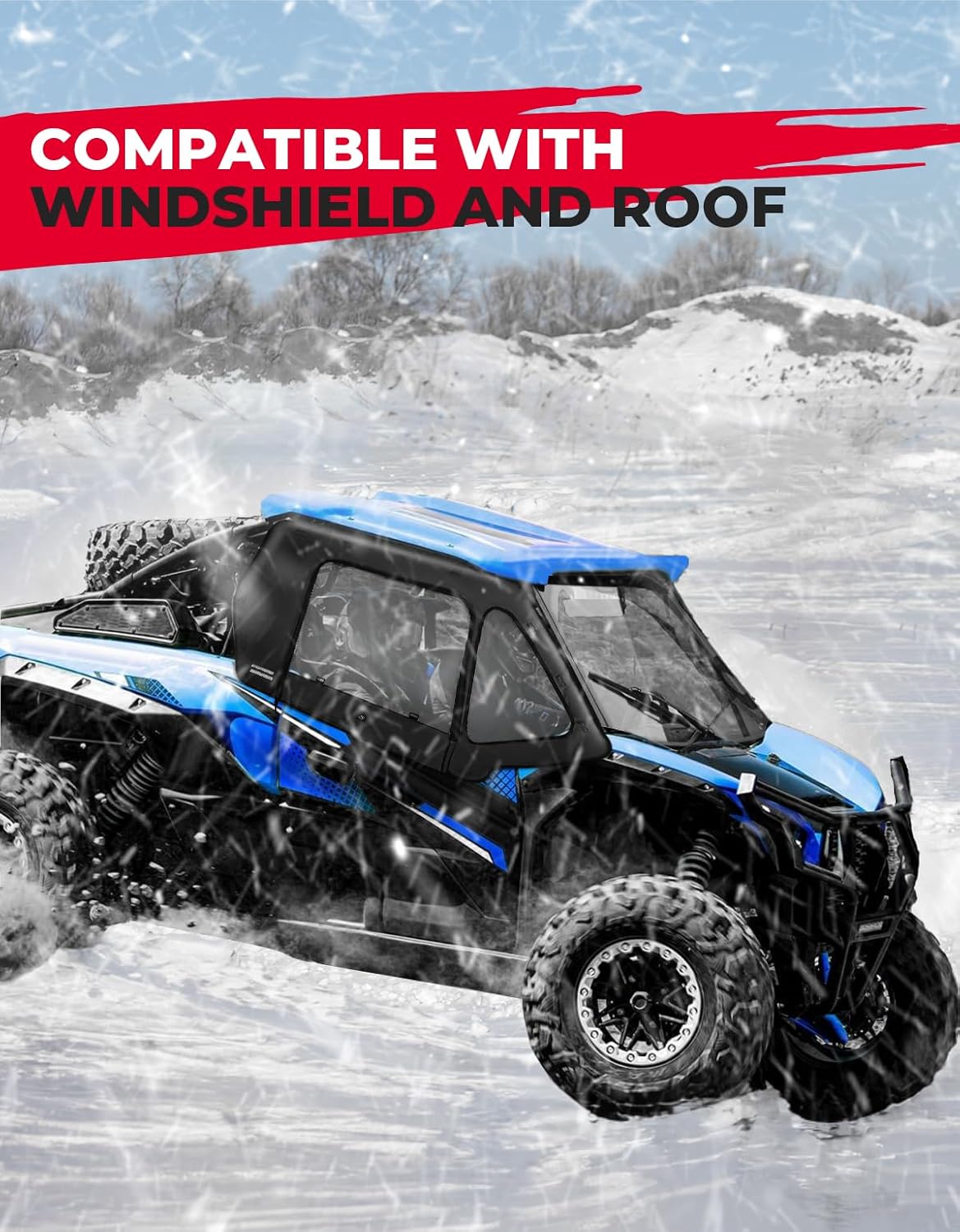 Soft Cab Enclosures Upper Doors for Kawasaki Teryx KRX 1000 - Kemimoto