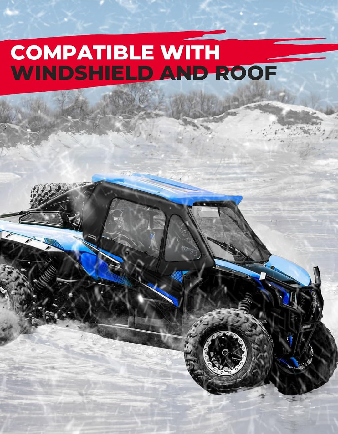 Soft Cab Enclosures Upper Doors for Kawasaki Teryx KRX 1000 - Kemimoto