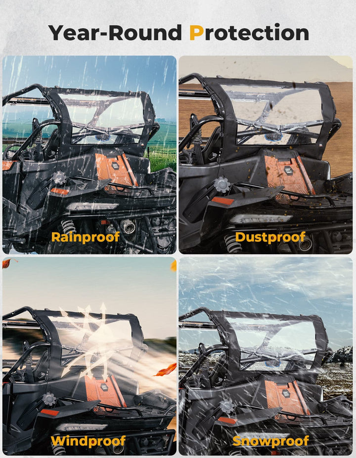 UTV Soft Rear Windshield for CFMOTO ZForce 950 - Kemimoto