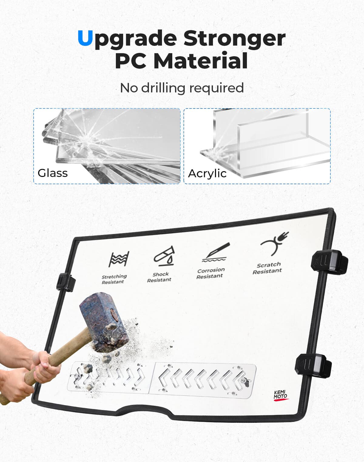Vented Front Full Windshield for Tracker 800SX | Arctic Cat Prowler Pro - Kemimoto